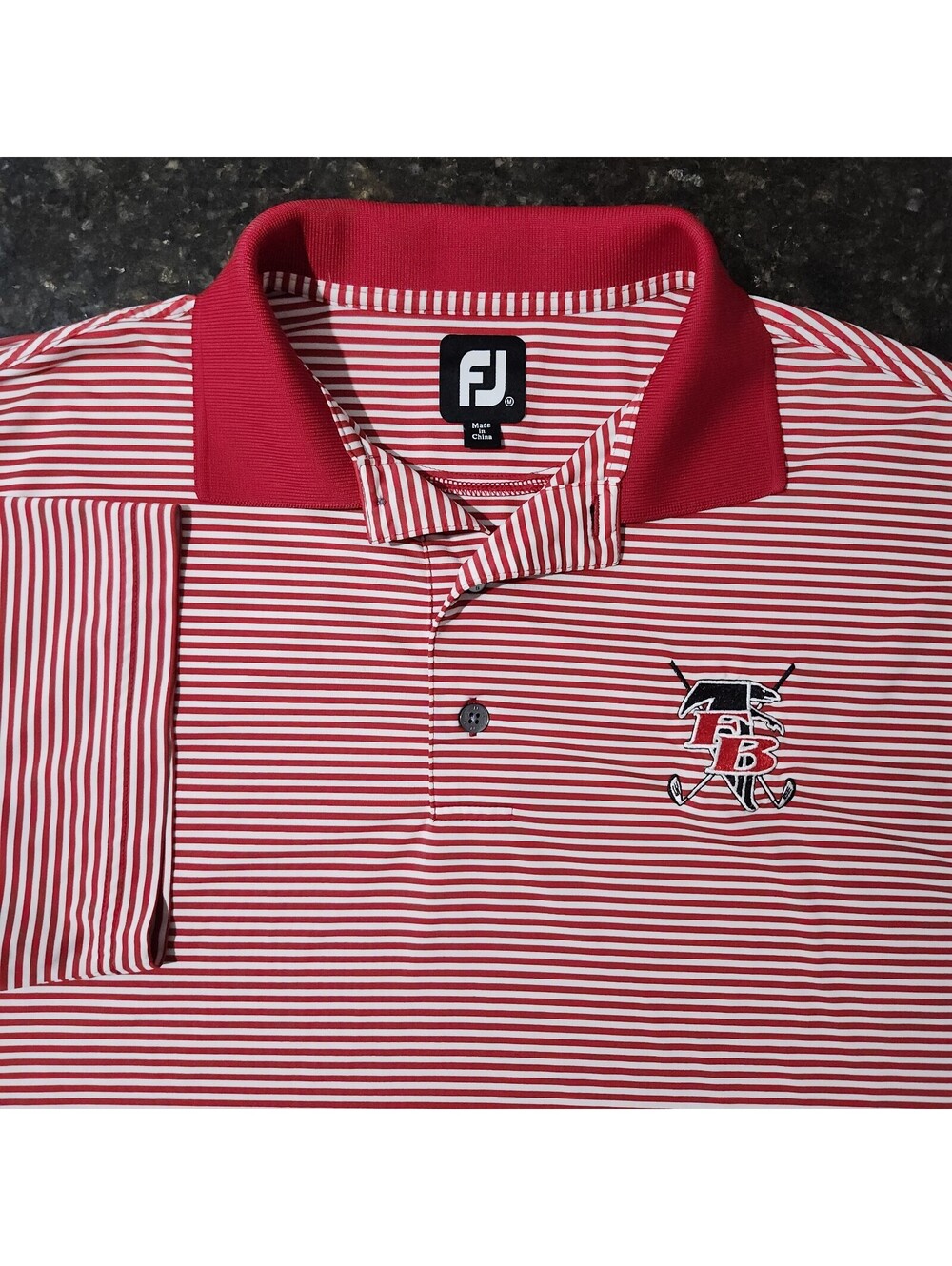 Footjoy Atlanta Falcons Golf Polo Shirt Striped Performance Stretch Mens Medium